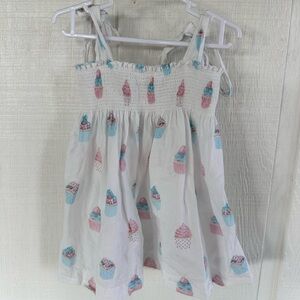 Sal & Pimenta Cupcake Print Smocked Dress